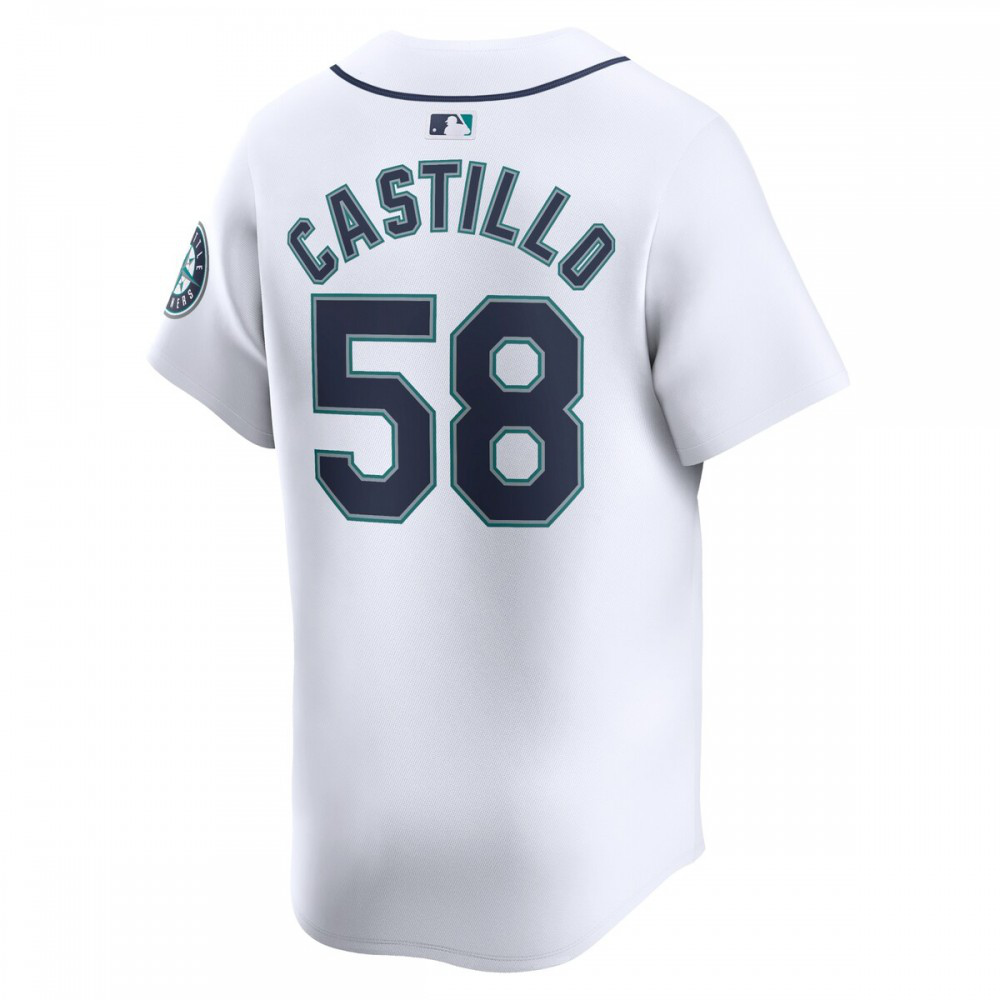 Luis Castillo Seattle Mariners Home Limited Player Jersey - White-Pro Kit Vault | Brand New 26/27 Sports Jerseys